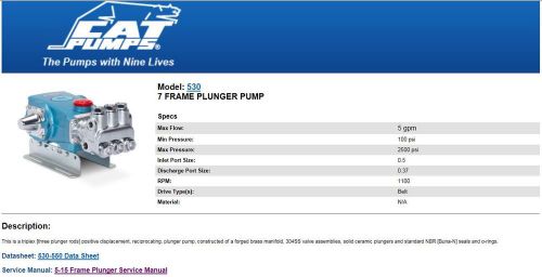 CAT 530 Triplex Pump