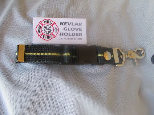 FIREFIGHTER TOOLS GLOVE KEEPER KEVLAR w/ POWDER COATED BLACK METAL BUCKLE