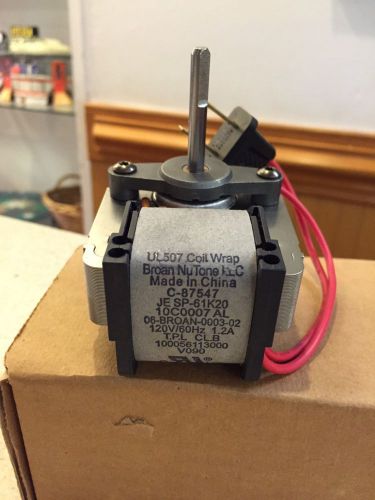 Nutone c-87547 fan motor; 3000rpm; 1.2 amps; 120v for sale