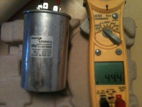 Dual Round Capacitor 45 / 5 MFD 440 vac Run Capacitor 45/5/440 hvac A/C heat