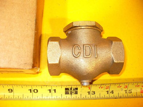 CHECK VALVE 1&#034; GRAINGER 2A165 BRASS THREADED PNEUMATIC PLUMBING FITTING *NEW*