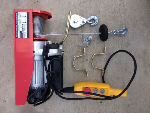 1320LB INDUSTRIAL POWER ELECTRIC MOTORIZE OVERHEAD SHOP CEILING HOIST CABLE LIFT