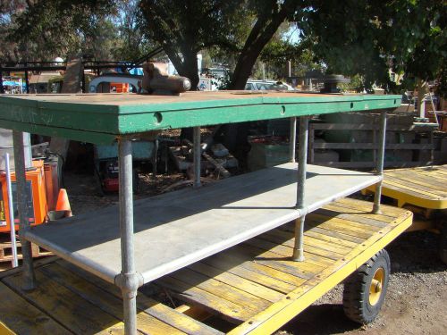 Work bench w/ Wilton Vise &amp; Di-Acro 1A Bender, 8&#039; x 4&#039;, 2-3/4&#034; butcher-block Top