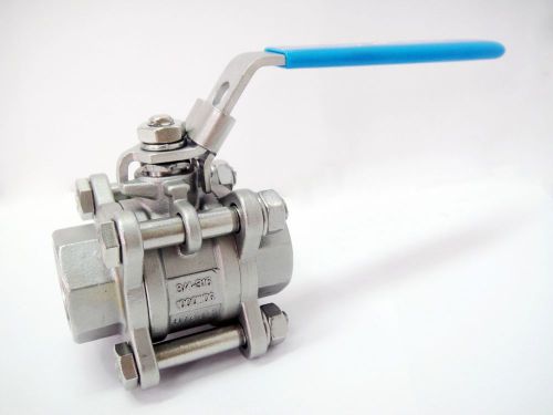 3/4&#034; NPT 3-PC Full Port Ball Valve 316 Stainless Steel 1000WOG