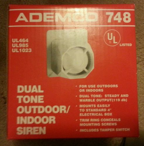 HONEYWELL ADEMCO 748 119db DUAL TONE OUTDOOR / INDOOR SIREN UL464 UL985 UL1023