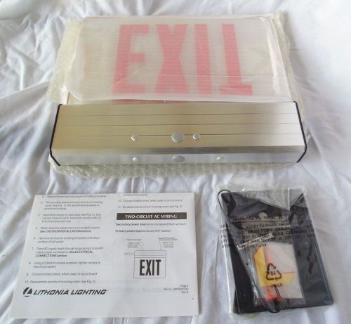 Lithonia surface mount edge lit led exit sign w/ battery - edg 1/2 120/277 el n for sale