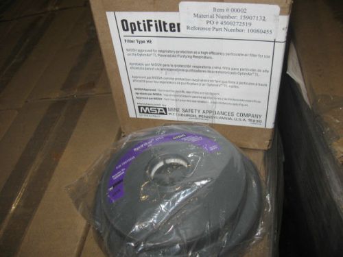 1 CASE 10080455 MSA OPTIFILTER HE CARTRIDGES 10072633 NEW