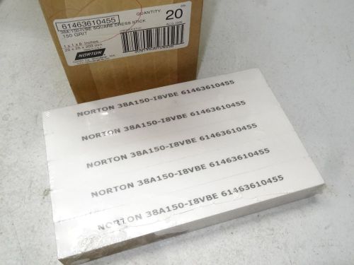 6 new NORTON 1&#034; x 1&#034; x 8&#034; Square Dressing Sticks 38A-150-IVBE 150-Grit 10455