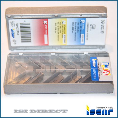 Dgr 3102j-6d ic328 iscar ** 10 inserts *** factory pack ***** for sale