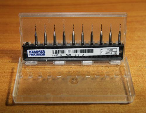 10 pcs brand new carbide micro drill bits 0.65mm cnc pcb dremel germany made for sale