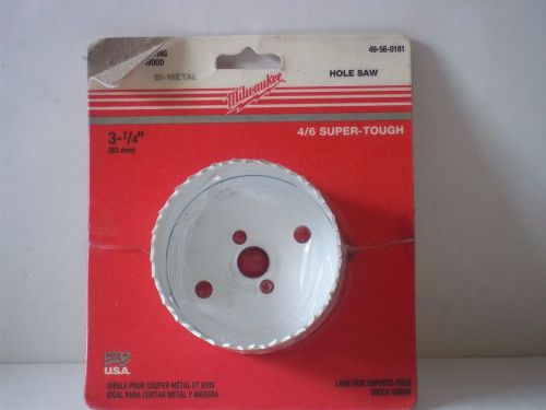 NEW! MILWAUKEE 49-56-0181  3-1/4- INCH BI METAL HOLE SAW