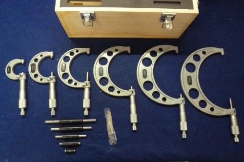 Machine Tool Phase II 107-032 Phase2 0-6inch Micrometer Set  0.0001&#034; 6pc in Box