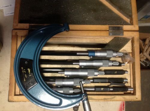 Phase ii 0-6&#034; micrometer set graduation complete with standards for sale