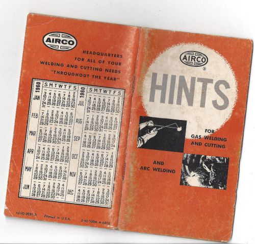 Rare Small 1960 Airco Hints for Gas Welding &amp; Cutting Book