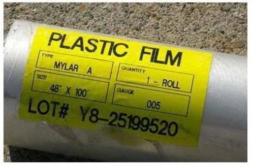 MYLAR FILM .005&#034;x48&#034;X100 FT MELINEX POLYESTER PET-G  HAZY CLEAR 13538-15