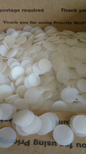 Silicone translucent rubber disc&#039;s 1&#034; round 1/16&#034; thick. 3,000 plus