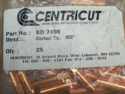 25 MIG Contact Tips 7498 (0.052&#034;)  for Bernard Welding Gun