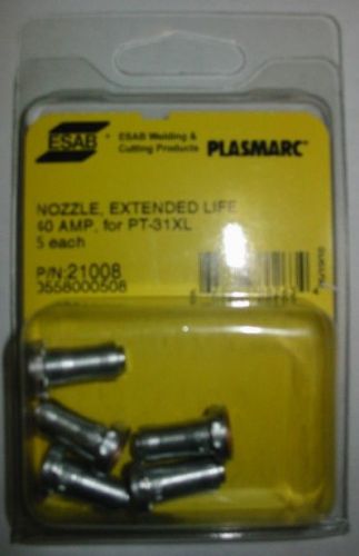 ESAB 21008 NOZZLE 40A for PT-31XL PLASMA - QTY 5