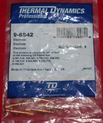 THERMAL DYNAMICS 9-6542,ELECTRODE,PCH/M 125, PK 5 PIECES NEW.