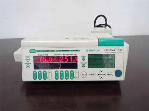 B braun outlook 200 safety iv infusion pump abbott baxter alaris warranty for sale