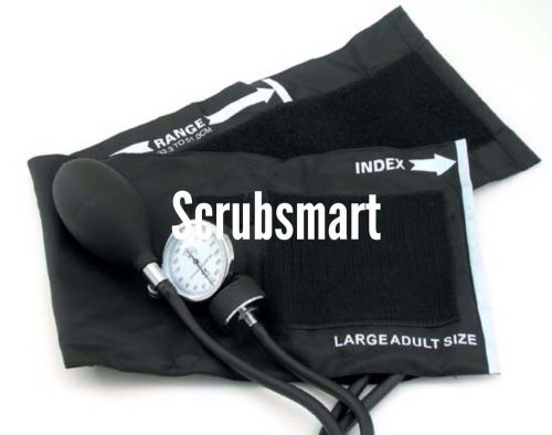 EMI Blood Pressure Aneroid Sphygmomanometer LARGE Adult Cuff Set + Case  EBL-216