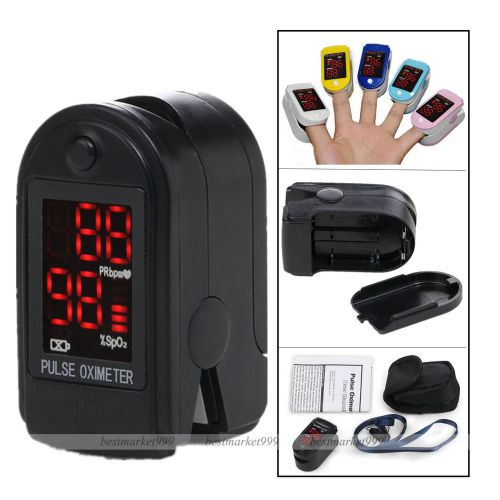 Black Fingertip pulse Oximeter Finger Pulse Blood Oxygen SpO2 Monitor FDA Certif