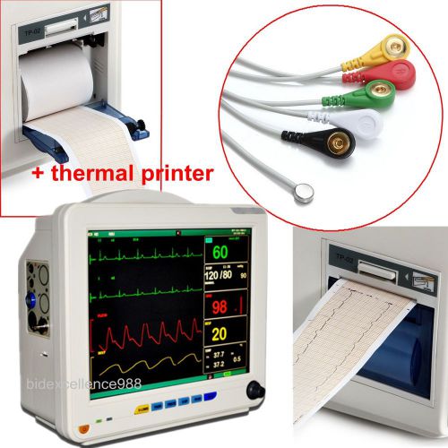 NEW CE 12-inch ICU CCU 6-parameter Patient Monitor + thermal printer