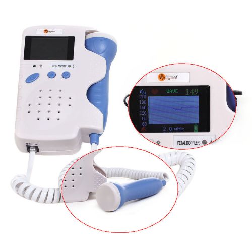 Brand NEW FETAL DOPPLER Color LCD Back Light &amp; Heart Beat Waveform ultrasonic A