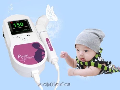 New contec ce&amp;fda sonoline c pocket fetal doppler+2m probe color lcd screen for sale