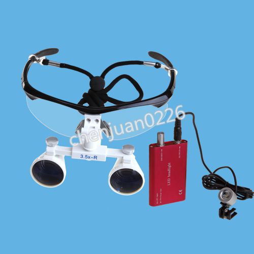 1 kit Dental Surgical 3.5X Binocular Loupes Glasses LED Head Light  2015 New Hot