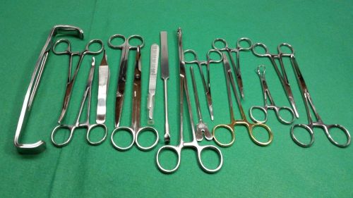 26 PCS SET SPAY INSTRUMENTS FORCEPS SCISSORS VETERINARY PACK