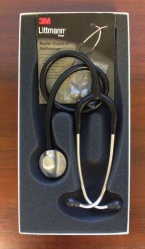 3m littmann master classic ii 27&#034; stethoscope black #2144l new in box warranty for sale