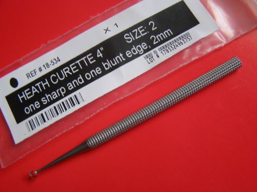 Heath curettes 4&#034; size 2 surgical dermal ophthalmic instruments curette ent or for sale