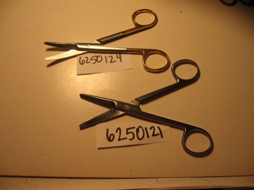 SET OF 2: MAYO SCISSOR CUR AND STR 5 1/2&#034; (LEFT HANDED)