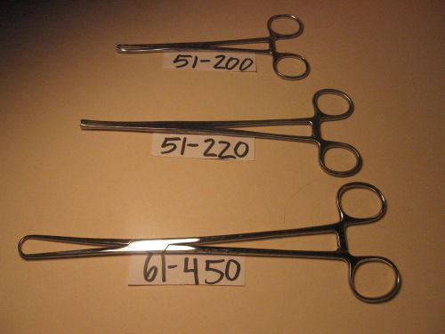 ALLIS, LOCKWOOD AND SCHROEDER FORCEP SET OF 3 (61-450,51-220,51-200) (P)