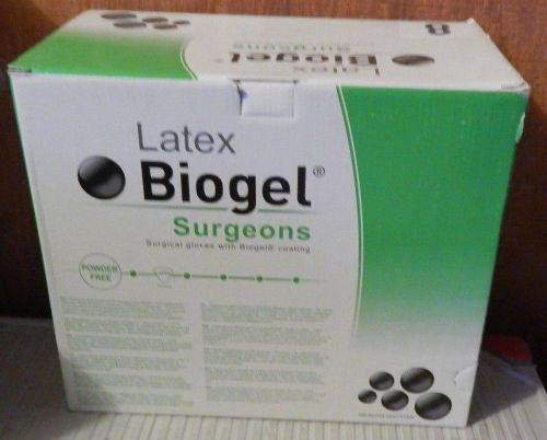 Latex Biogel Surgeons Goves with Biogel Coating Size 8 Box of 50 Pairs