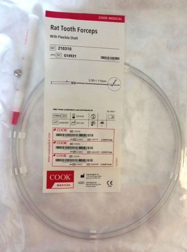 Cook medical  g14921 rat tooth forceps 3.3fr. x 115cm for sale