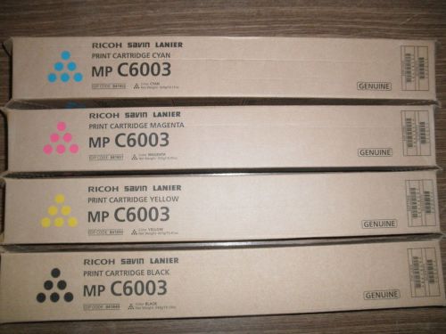 Genuine Ricoh Savin Lanier Print Cartridges MP C6003 841849 841850 841851 841852