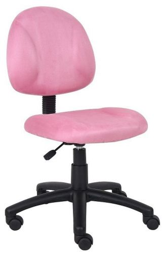 B325 BOSS PINK MICROFIBER DELUXE POSTURE OFFICE TASK CHAIR