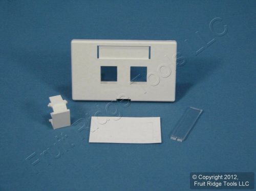 Leviton White 2-Port Quickport Jack Cubicle Wallplate