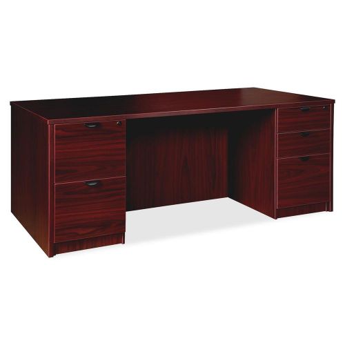 Lorell llr79020 prominence series mahogany laminate desking for sale