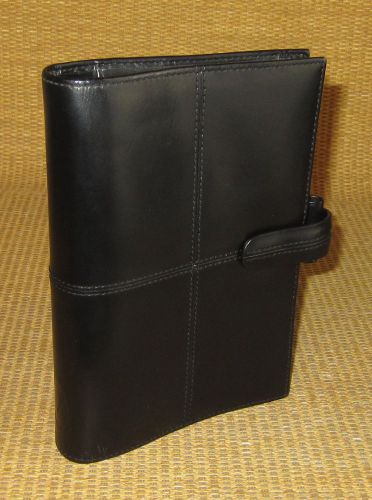 Personal 1&#034; Rings | Black LEATHER FILOFAX CROSS Open Planner/Binder