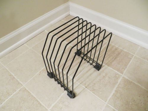 Black Wire File Organizer - Holds 7 File Folders