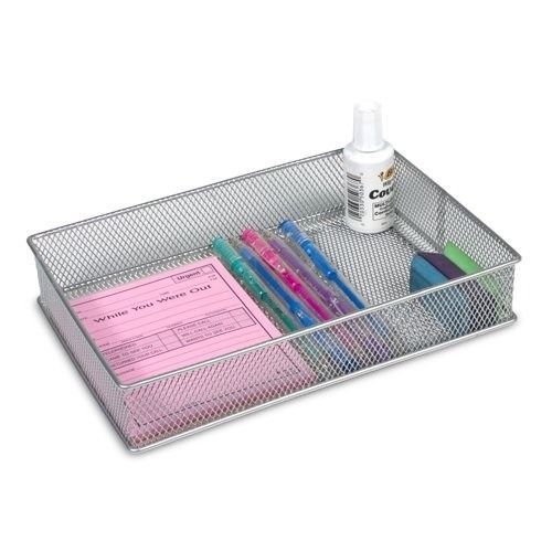 YBM Home Sturdy Silver Mesh Drawer Organizers Silver 9 x 6 inches