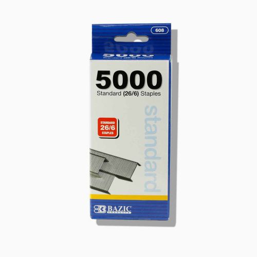 Bazic 5000 count standard (26/6) chisel point staples for sale