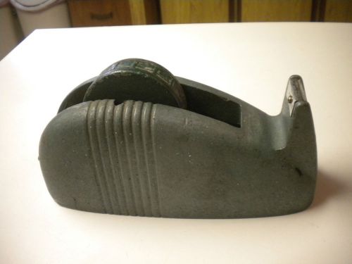 Vintage Cast Green Industrial / Steampunk Desk Scotch Tape Dispenser, BIN