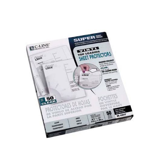 Item 61028 Letter Size Heavyweight Vinyl Sheet Protector, 50 per box