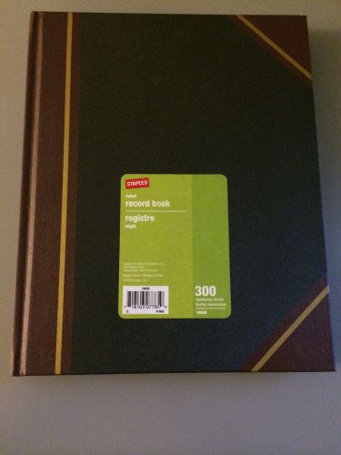 Staples black record book, 10-7/16&#034; x 8-3/8&#034; for sale