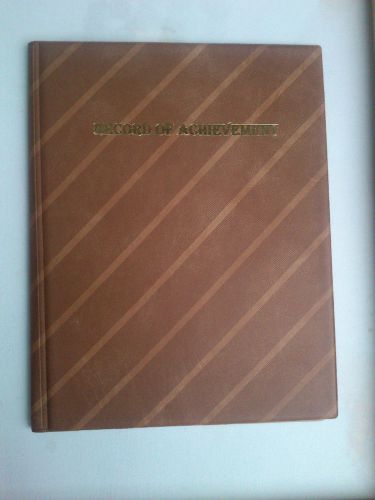 RECORD OF ACHIEVEMENT FOLDER NEW (BROWN STRIPES  PVC)