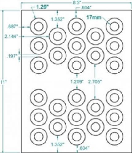 Compulabel 312862 1.3&#034; CD / DVD HUB Labels (100 White Sheets 2,600 CD Labels)